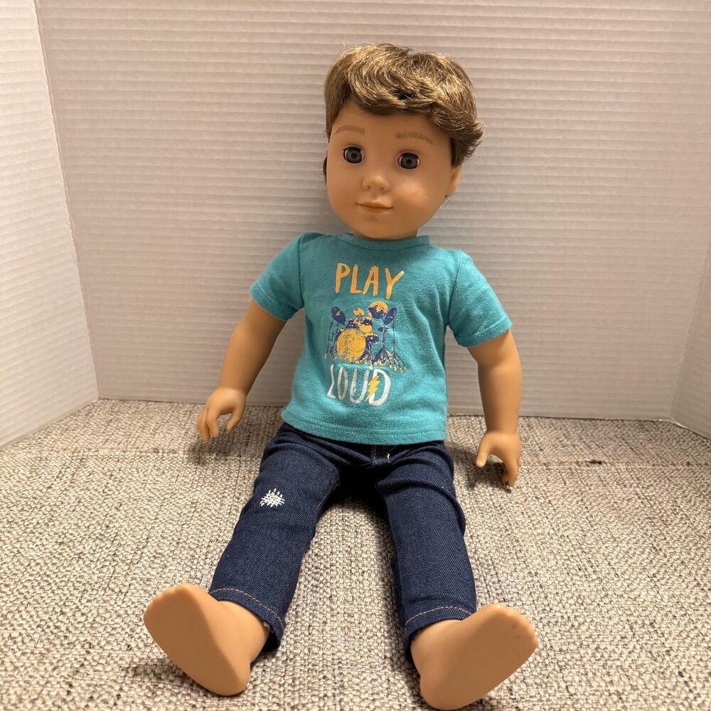 SOLD American Girl LOGAN EVERETT 18" First Boy Doll 2017 Retired: No shoes